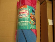 Simmer and Shine fleece blanket, new and packaged.