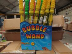 Box of 24x Bubble Wands with display box, new and boxed.