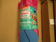 Simmer and Shine fleece blanket, new and packaged.