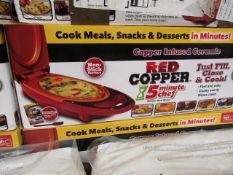 | 1X | RED COPPER ELECTRIC MEAL MAKER | UNCHECKED AND BOXED | NO ONLINE RE-SALE | SKU - | RRP £29.99