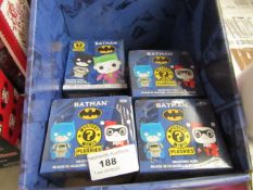 4x Funko Batman Mystery Mini Collectable Plush, new and boxed