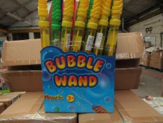 Box of 24x Bubble Wands with display box, new and boxed.