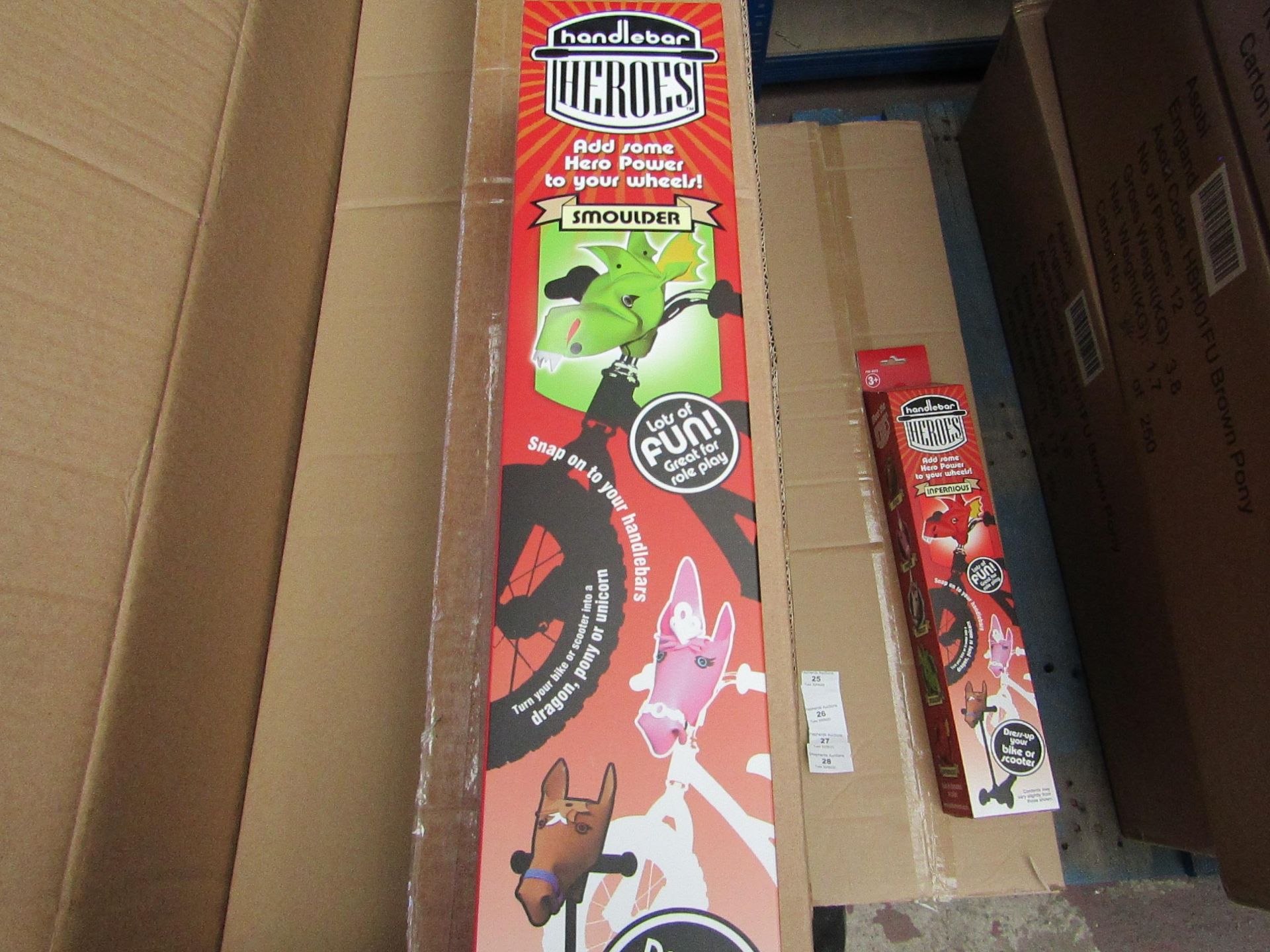 Handlebar Heroes handle bar attachment accessories, new and boxed. See picture for design