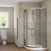 Splash Panel 2 sided shower wall kit in Sandstone, new and boxed, the kit contains 2 1200x1200 top