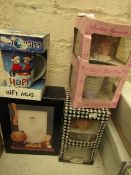 4 items being 3 x various Gift Mug Sets packaged & 1 x The Leonardo Photo Frame packaged