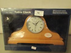 Wm Widdop Quartz Table Clock new & packaged