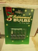 5 x boxes approx 25 per box of Push In Replacement Xmas Light Bulbs
