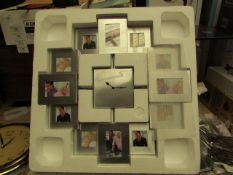 Impressions by Julianne 12 Photo Frame Clock 40cm x 40cm new & pckaged