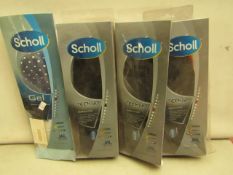 4 x various Scholl Gell Insoles packaged