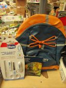 2 items being Discovery Adventure Kids Back Pack new with tags & Chicco Babies Manicure Set