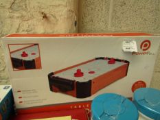 Powerful Table Top Air Hockey Game boxed unchecked