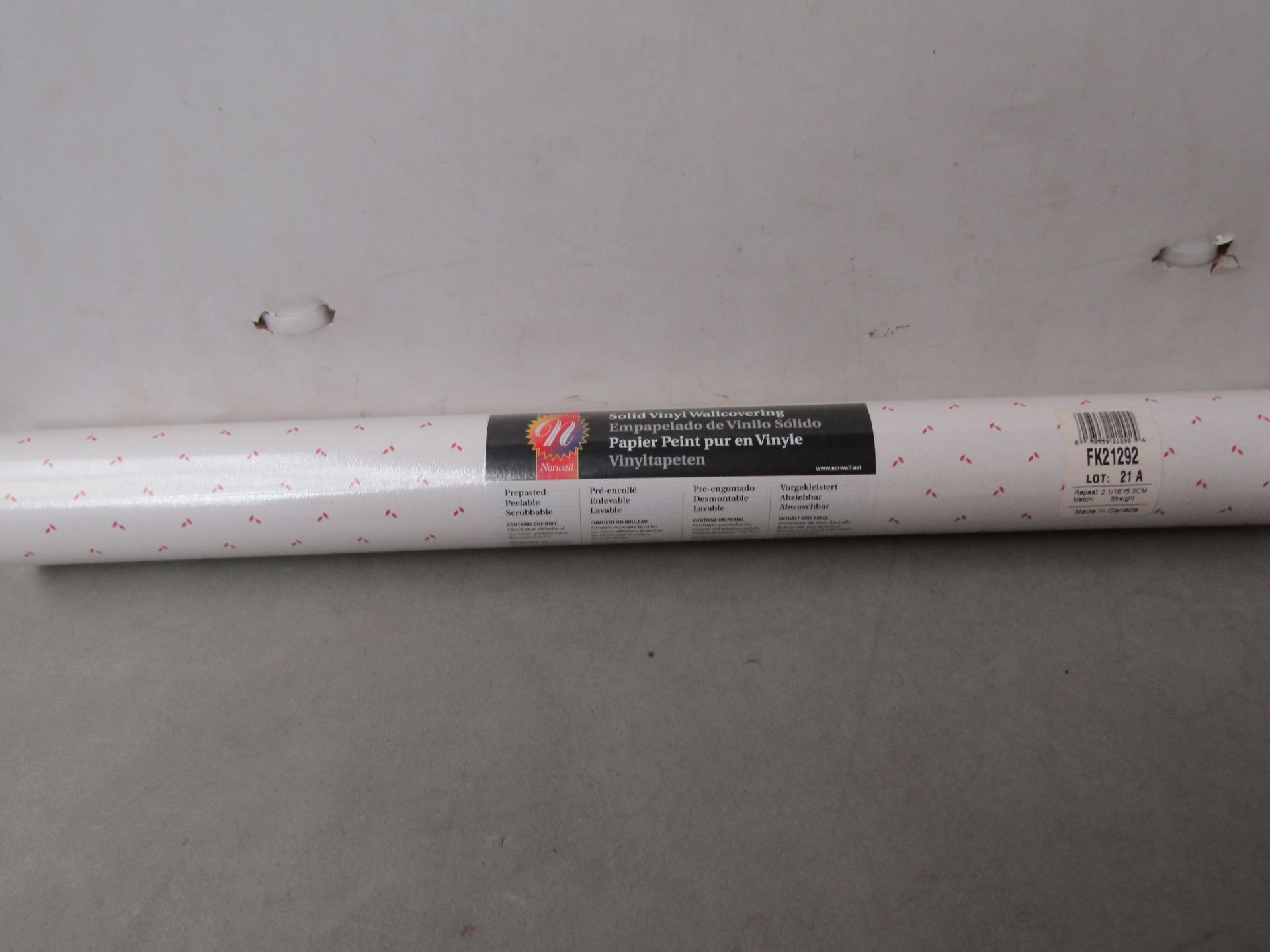 6 x Rolls of Norwall Wallcoverings Solid Vinyl Wallcovering new & packaged see image for design