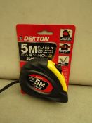 Dekton 5 M Class II Dual Action Tape Messure new & packaged