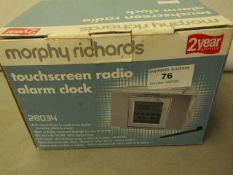 Morphy Richards Touch Screen Radio Alarm C.lock 28034 boxed tested working