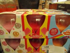 1 x 3 Swizzles Candles. Incl Love Hearts, Drumstick squashies & Rainbow Drops. New & Packaged