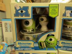 4 x Disney Pixar Monsters University Breakfast Set with Bowl, Egg cup & Mug new & packaged see image