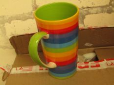 6 x Shared Earth Rainbow Ceramic Large Mugs new
