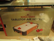 Global Gizmos Table Top Air Hockey packaged