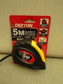 Dekton 5 M Class II Dual Action Tape Messure new & packaged