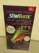 | 1X | STARTASTIC ACTION LASER PROJECTOR WITH 6 LASER MODES | NEW AND BOXED | SKU C5060191465304 |