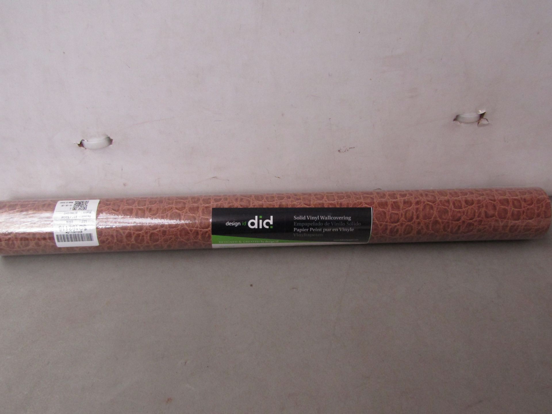 6 x Rolls of Design ID Wallcoverings Solid Vinyl Wallcovering new & packaged see image for design