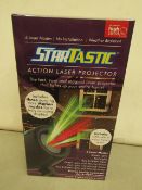 | 1X | STARTASTIC ACTION LASER PROJECTOR WITH 6 LASER MODES | NEW AND BOXED | SKU C5060191465304 |