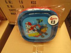 Box of 24 Paw Patrol Plastic Snack boxes. New & Packaged. RRP £3 each