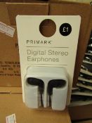 12 x Primark Digital Stereo Earphones new & packaged