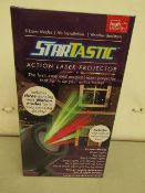 | 6X | STARTASTIC ACTION LASER PROJECTOR WITH 6 LASER MODES | NEW AND BOXED | SKU C5060191465304 |