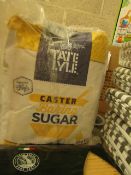 5kg Tate & Lyle Caster Sugar. Has been rebagged due to split.