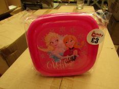 Box of 24 Frozen Plastic Snack boxes. New & Packaged. RRP £3 each