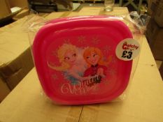 Box of 24 Frozen Plastic Snack boxes. New & Packaged. RRP £3 each