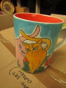 2 x X Large Ceramic Cats Mugs new