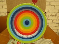 6 x Shared Earth Rainbow Ceramic Side/Small Plates new