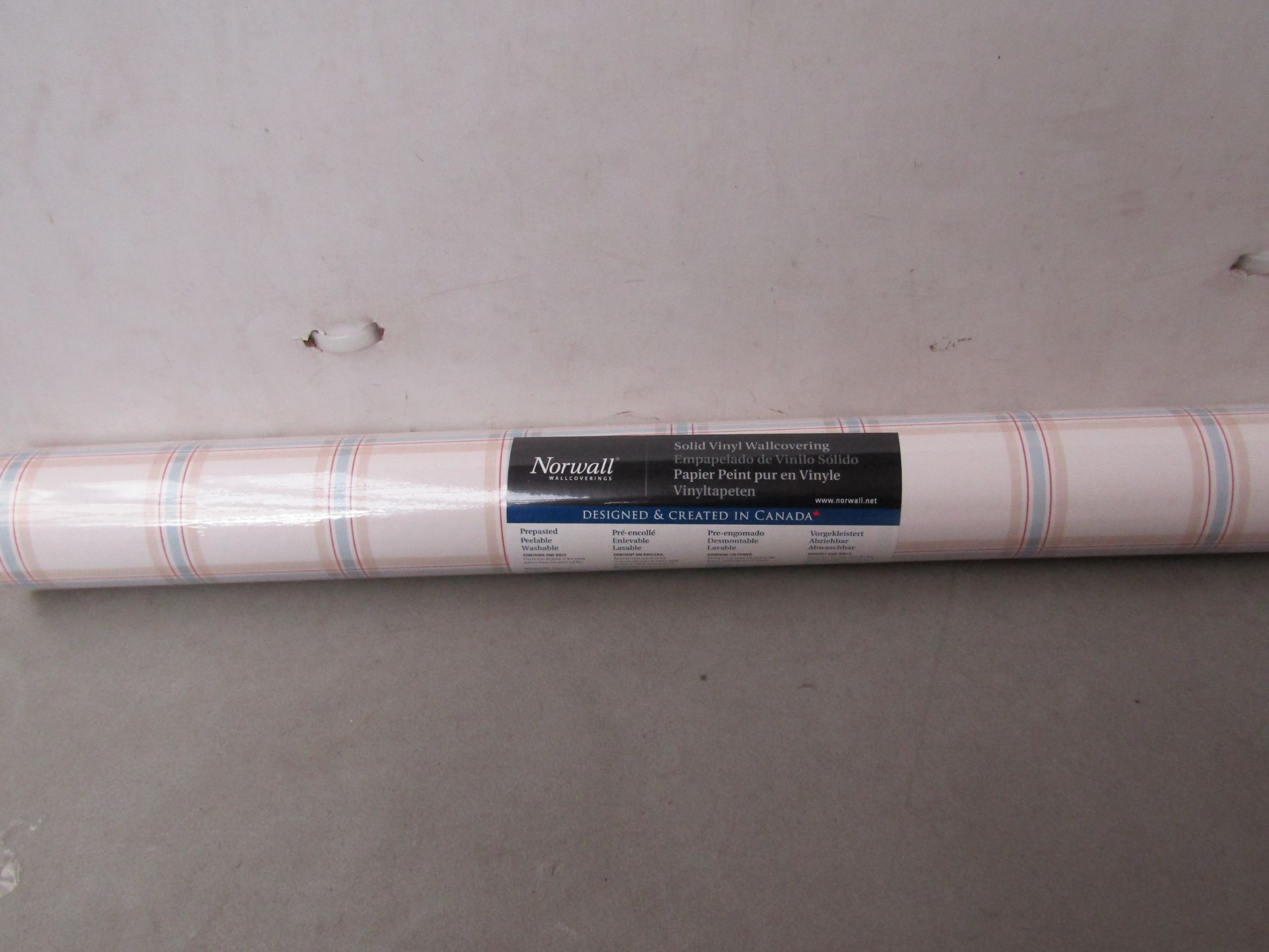 6 x Rolls of Norwall Wallcoverings Solid Vinyl Wallcovering new & packaged see image for design