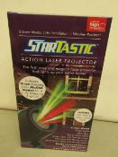 | 1X | STARTASTIC ACTION LASER PROJECTOR WITH 6 LASER MODES | NEW AND BOXED | SKU C5060191465304 |