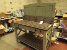 Pike & Main Potting bench. Needs brackets for the shelf.140cm x 70cm x 163cm Tall. RRP £399 @