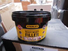 6x 600g tubs of Stanley Multi Purpose ready Mixed Interor and Exterior filler, new