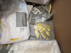 12x Pairs of Yellow rubber gloves, new, size medium