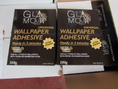 Box of 20x 200g packets of Glamour Effect extra strong Universal wall paper adhesive, new