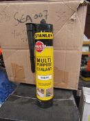 6x 300ml Tubes of Stanley Interoer and exterieor multi Purpose White Sealant, new