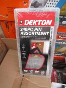 2x Dekton 240 piece pin assortment, new