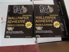 Box of 20x 200g packets of Glamour Effect extra strong Universal wall paper adhesive, new
