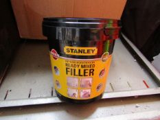 6x 1.2KG tubs of Stanley Multi Purpose ready Mixed Interor and Exterior filler, new