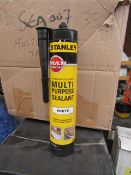 6x 300ml Tubes of Stanley Interoer and exterieor multi Purpose White Sealant, new