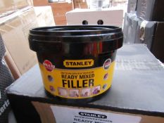 6x 600g tubs of Stanley Multi Purpose ready Mixed Interor and Exterior filler, new