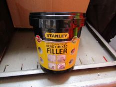 6x 1.2KG tubs of Stanley Multi Purpose ready Mixed Interor and Exterior filler, new