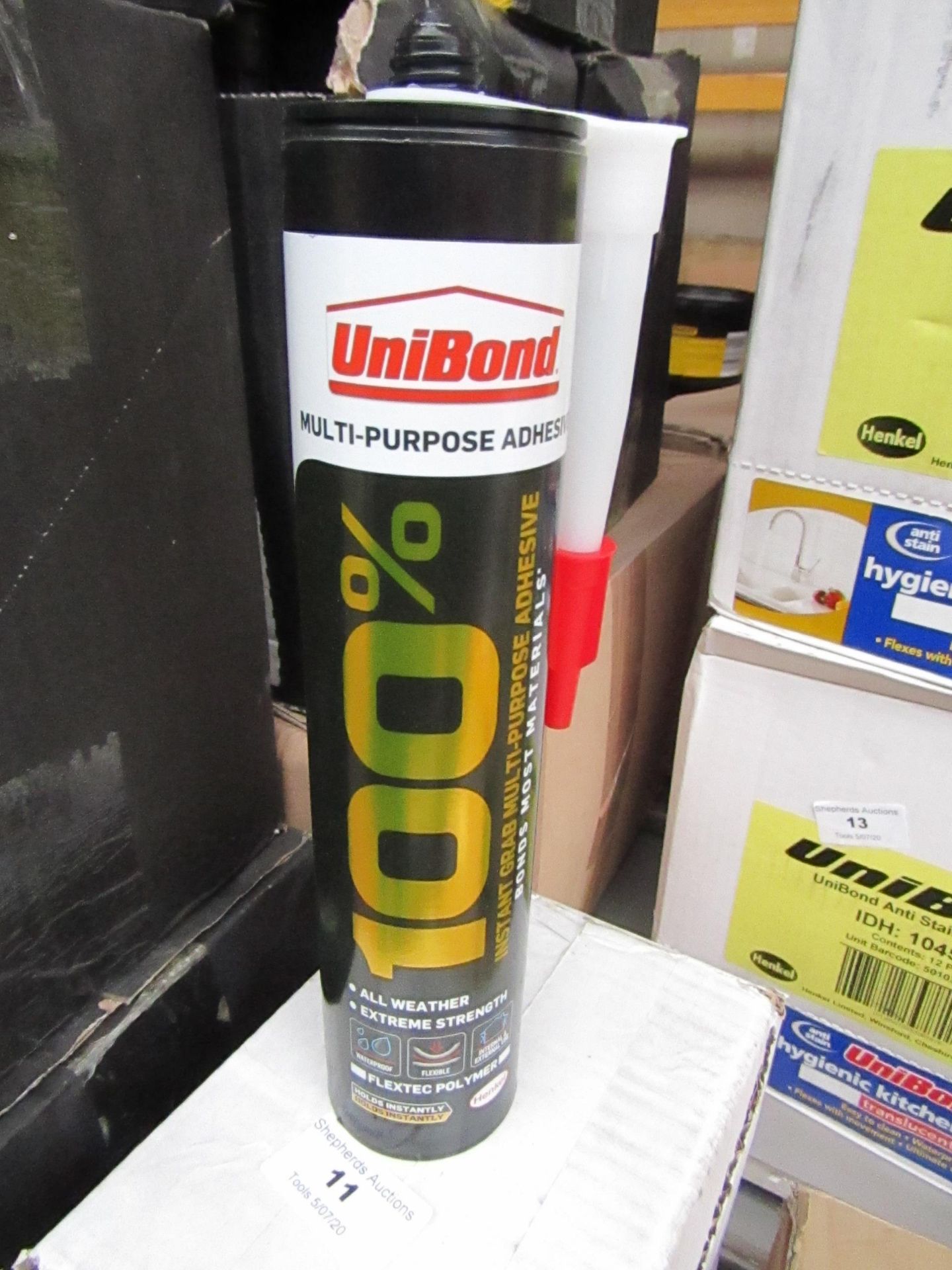 6x 280ml Tubes of Unibond 100% multi purpose adhesive, all weather and Extreme strength, new