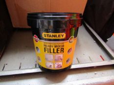 6x 1.2KG tubs of Stanley Multi Purpose ready Mixed Interor and Exterior filler, new