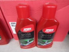 Box of 6x 500ml bottles of Top drive car polish, new